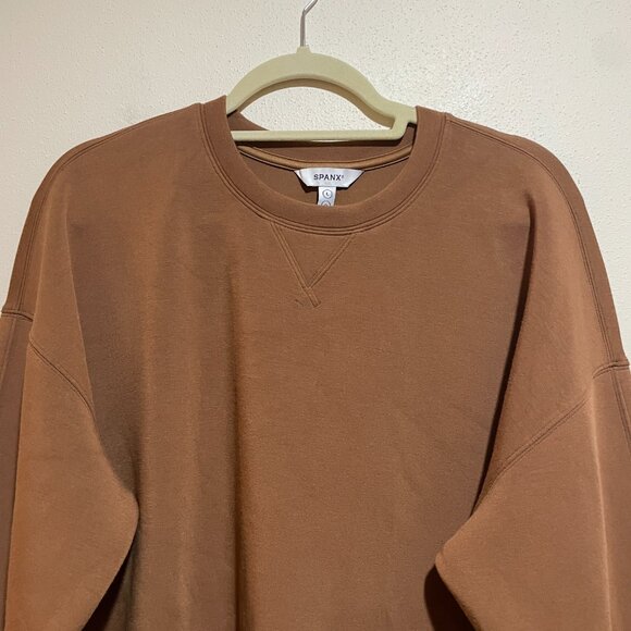 Spanx AirEssentials Long Crew Sweatshirt Brown - Picture 4 of 12